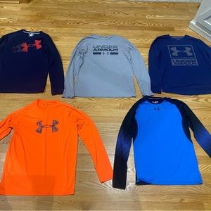 Boys YXL Under Armour Long Sleeve Shirt Lot